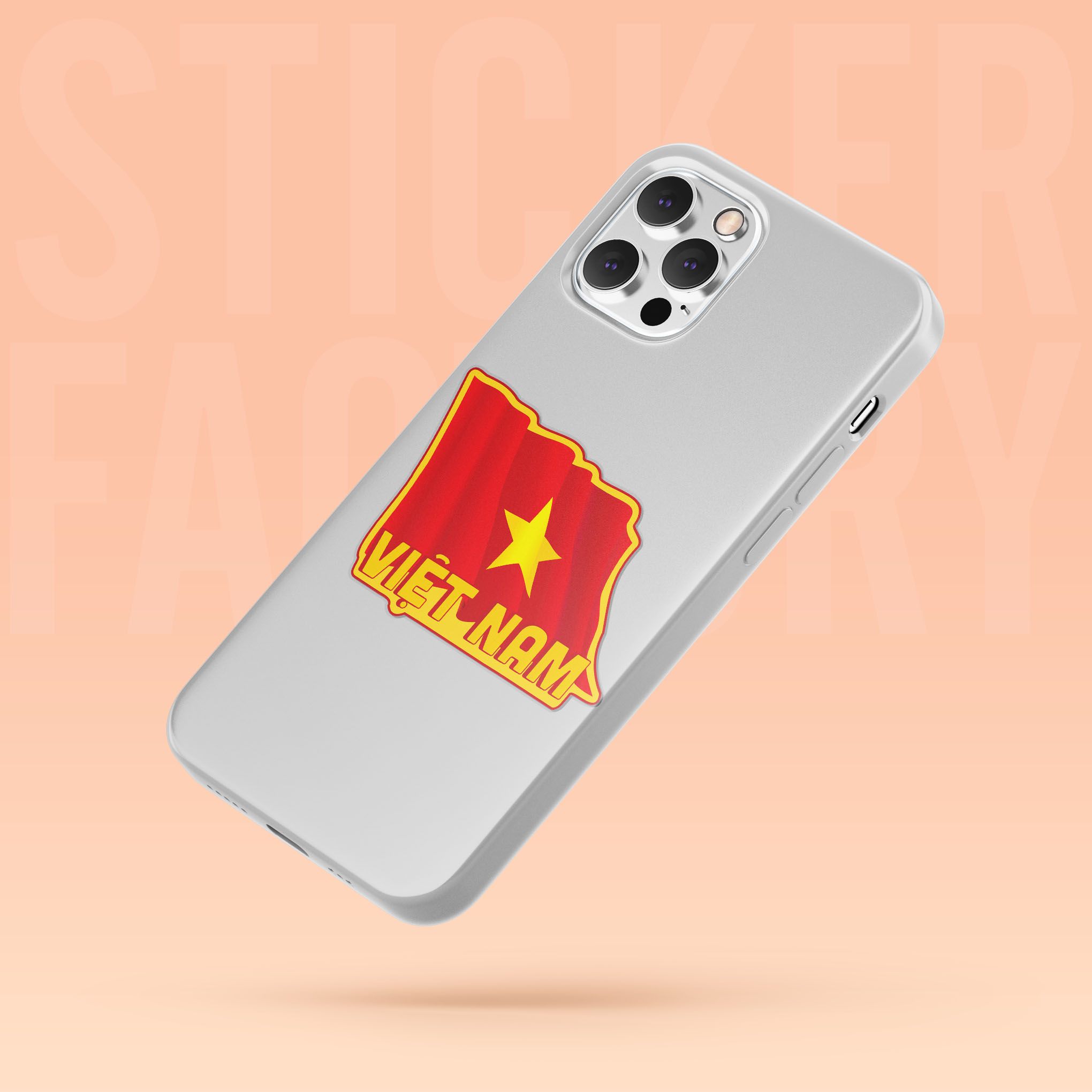 VIETNAM FLAG 7cm - Sticker Die-cut hình dán cắt rời