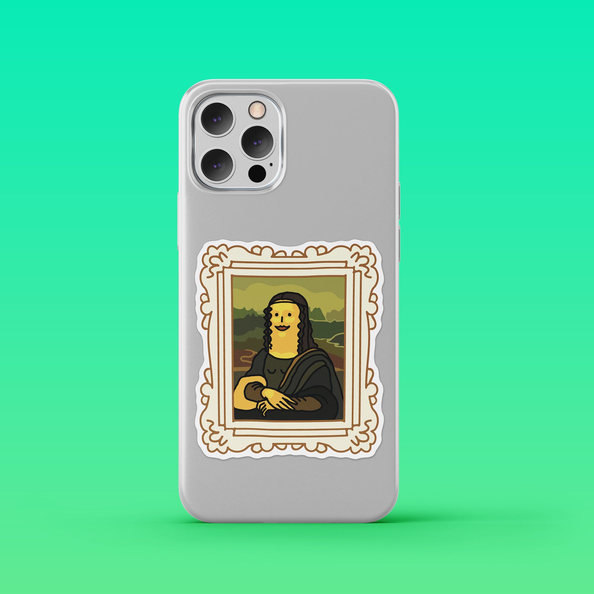 MONA LISA CARTOON 7cm - Sticker Die-cut hình dán cắt rời