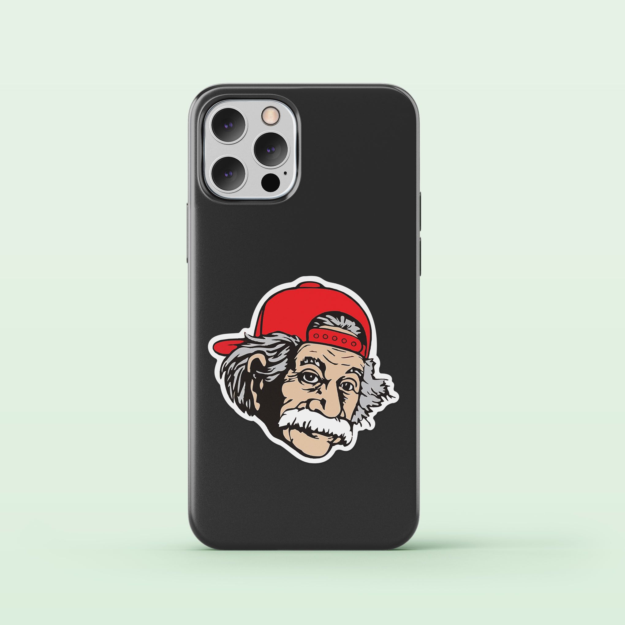 RED HAT EINSTEIN 7cm - Sticker Die-cut hình dán cắt rời