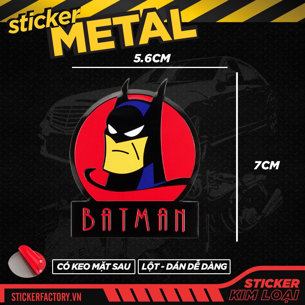Batman Logo Head - Metal Sticker