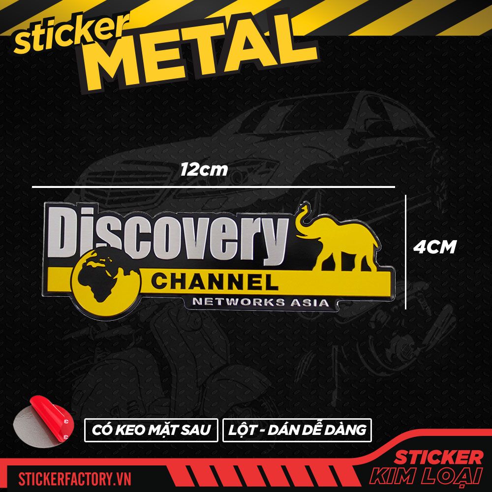 Discovery - Sticker hình dán metal