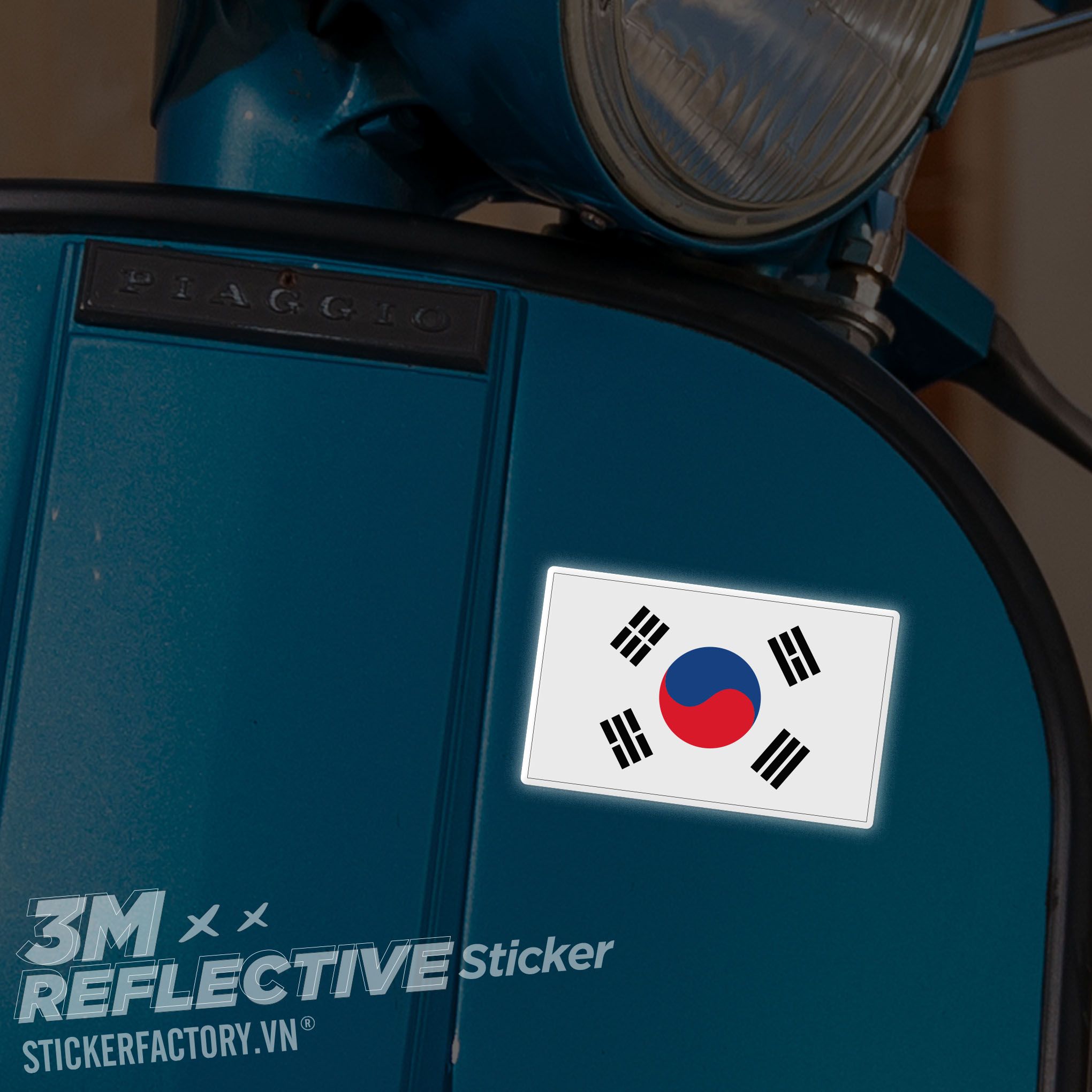 KOREAN FLAG 3M - Reflective Sticker Die-cut