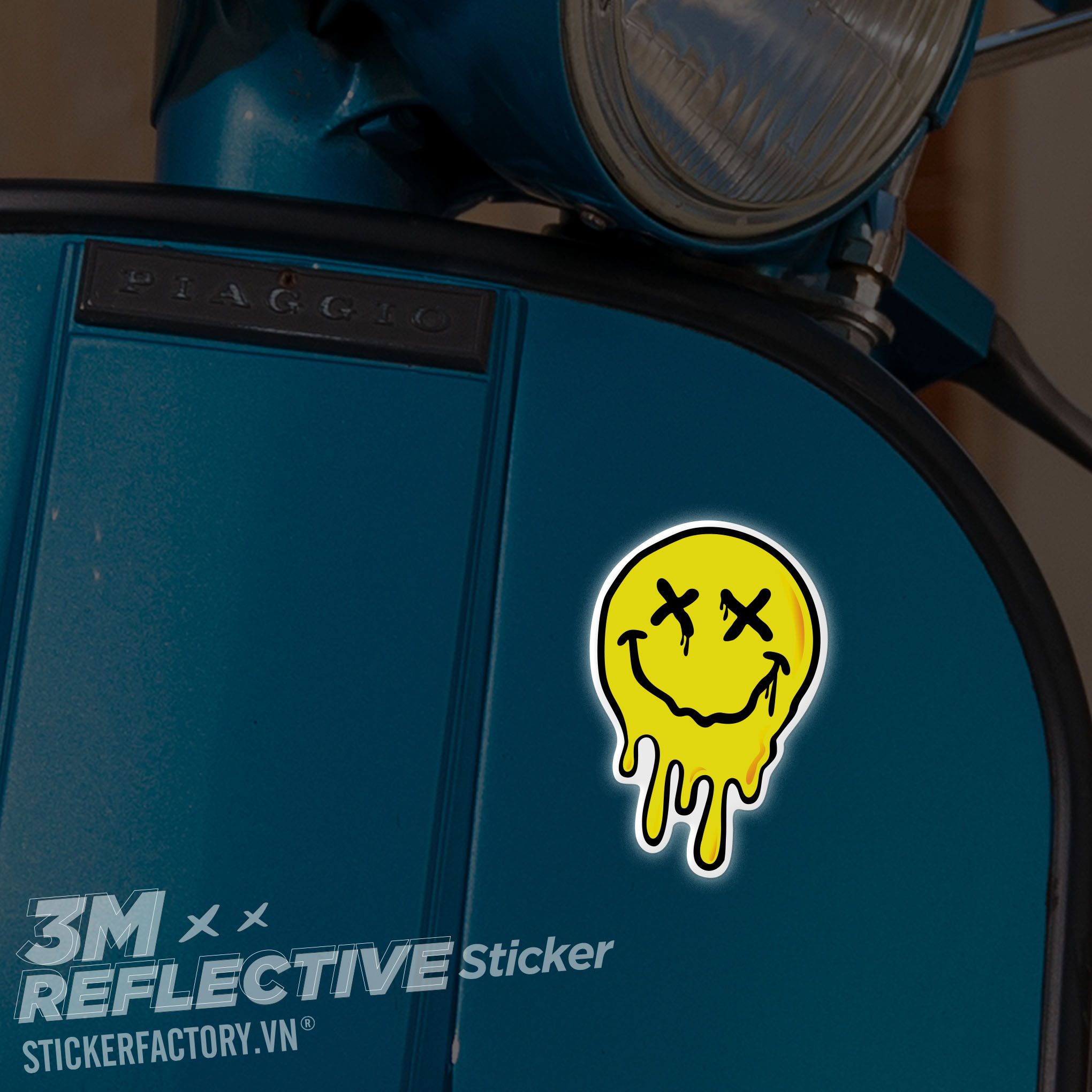 MELTING SMILE XX 3M - Reflective Sticker Die-cut