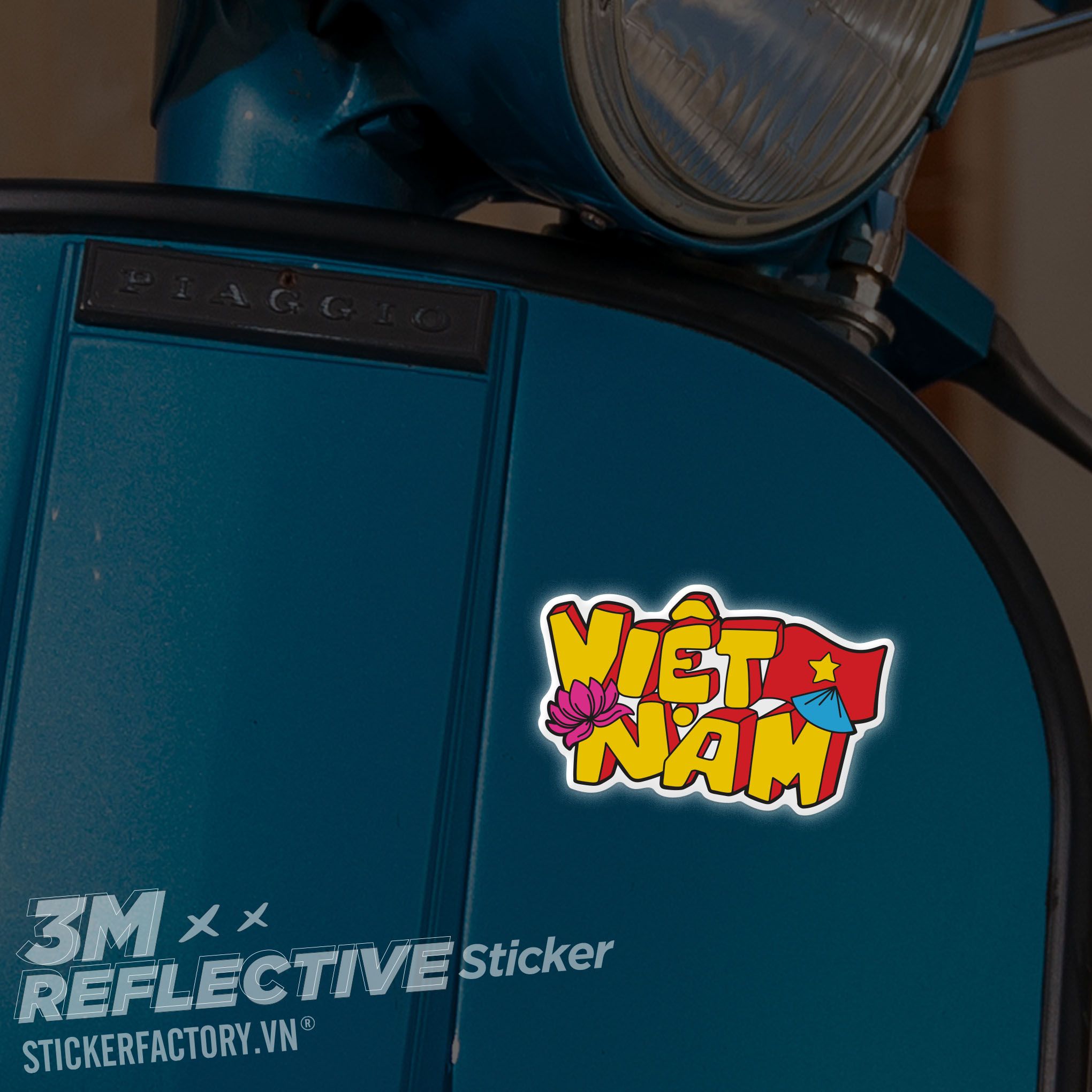 VIETNAM TYPOGRAPHY 3M - Reflective Sticker Die-cut