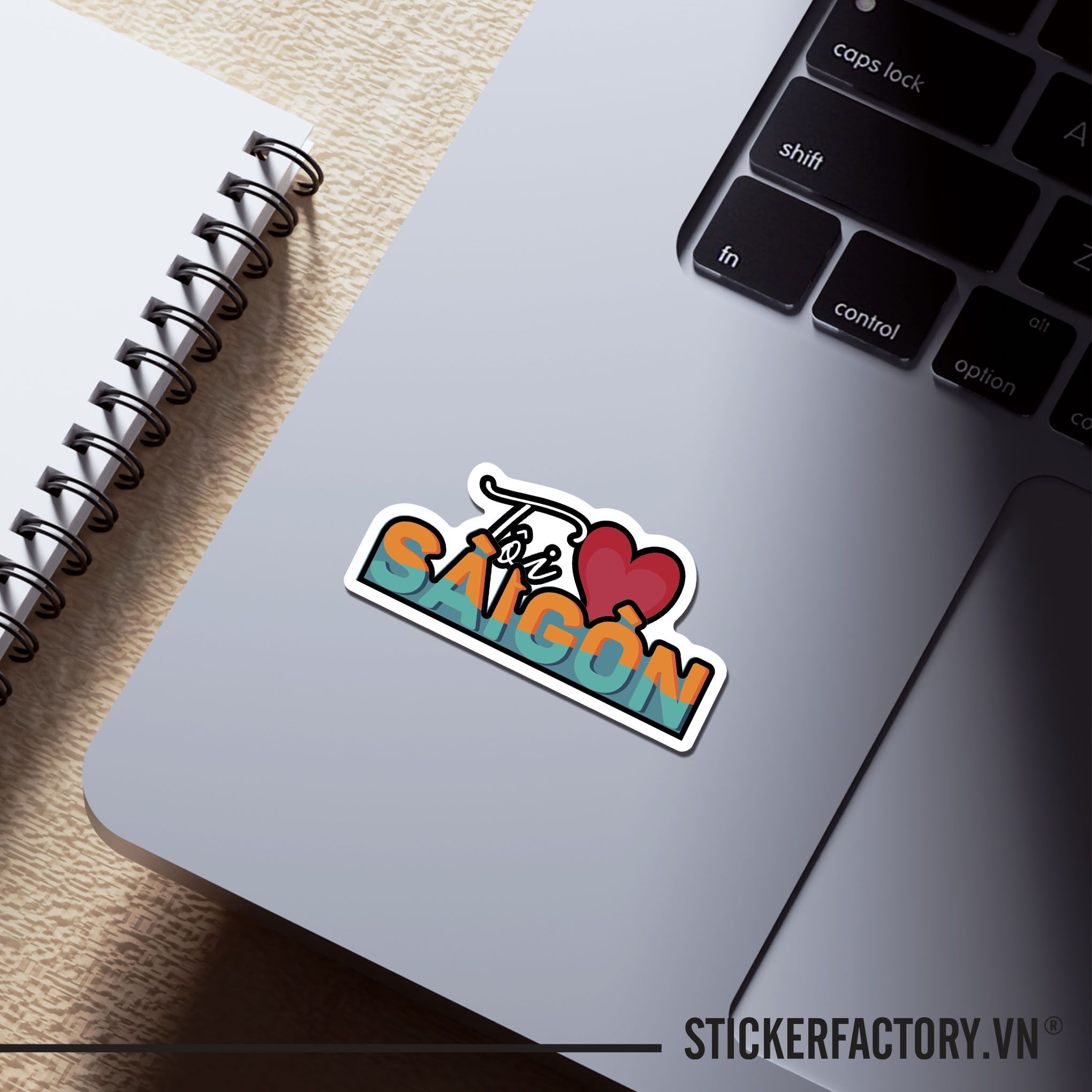 TÔI YÊU SÀI GÒN - Sticker Die-cut hình dán cắt rời