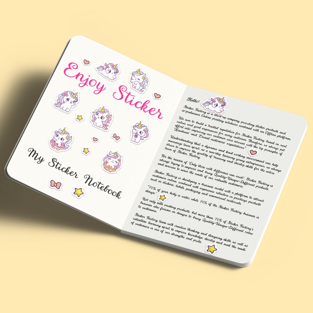 ES02 Cute Unicorn -  Enjoy sticker sheet