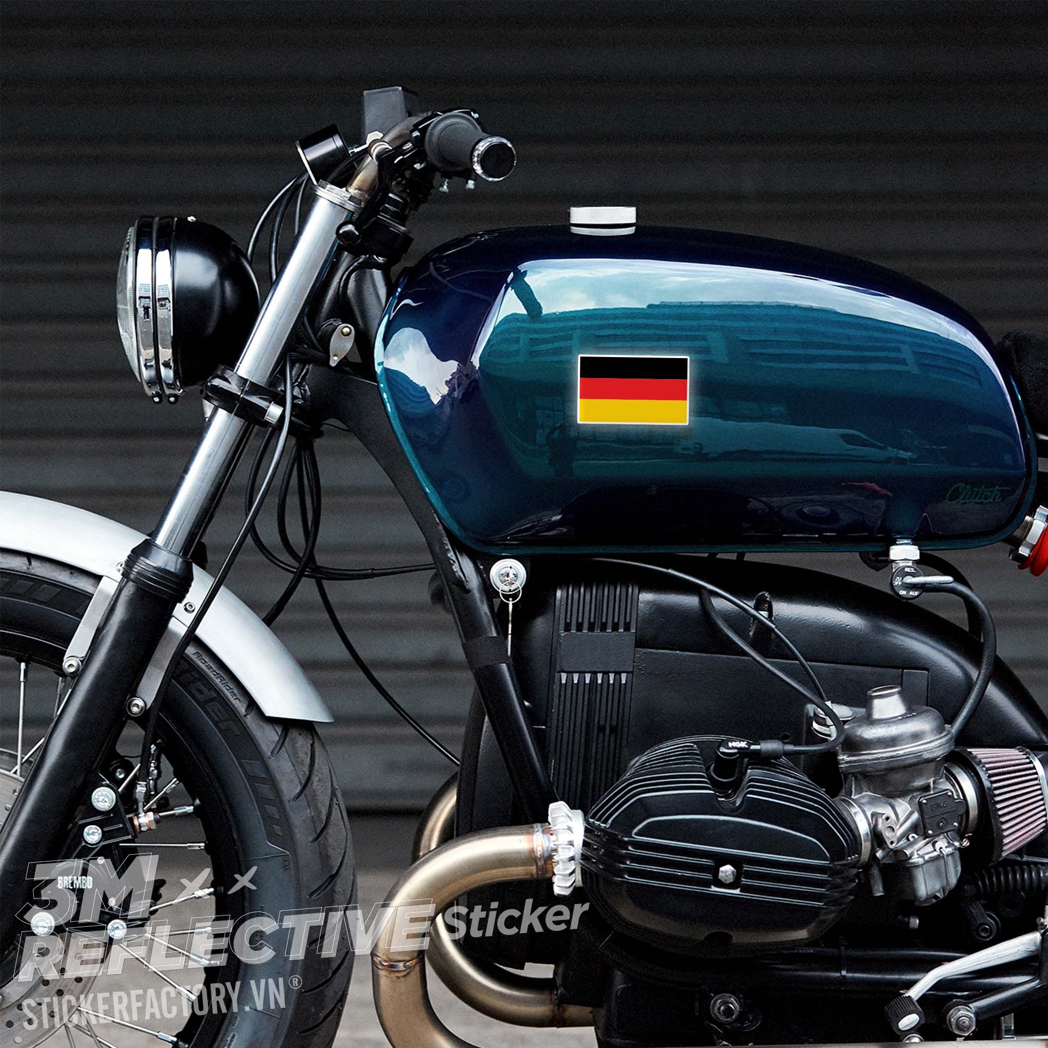 GERMANY FLAG 3M - Reflective Sticker Die-cut
