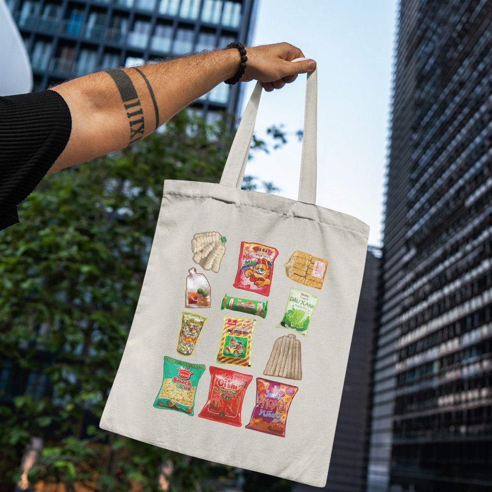 Vietnamese Childhood Snack - Túi Tote Canvas Bag