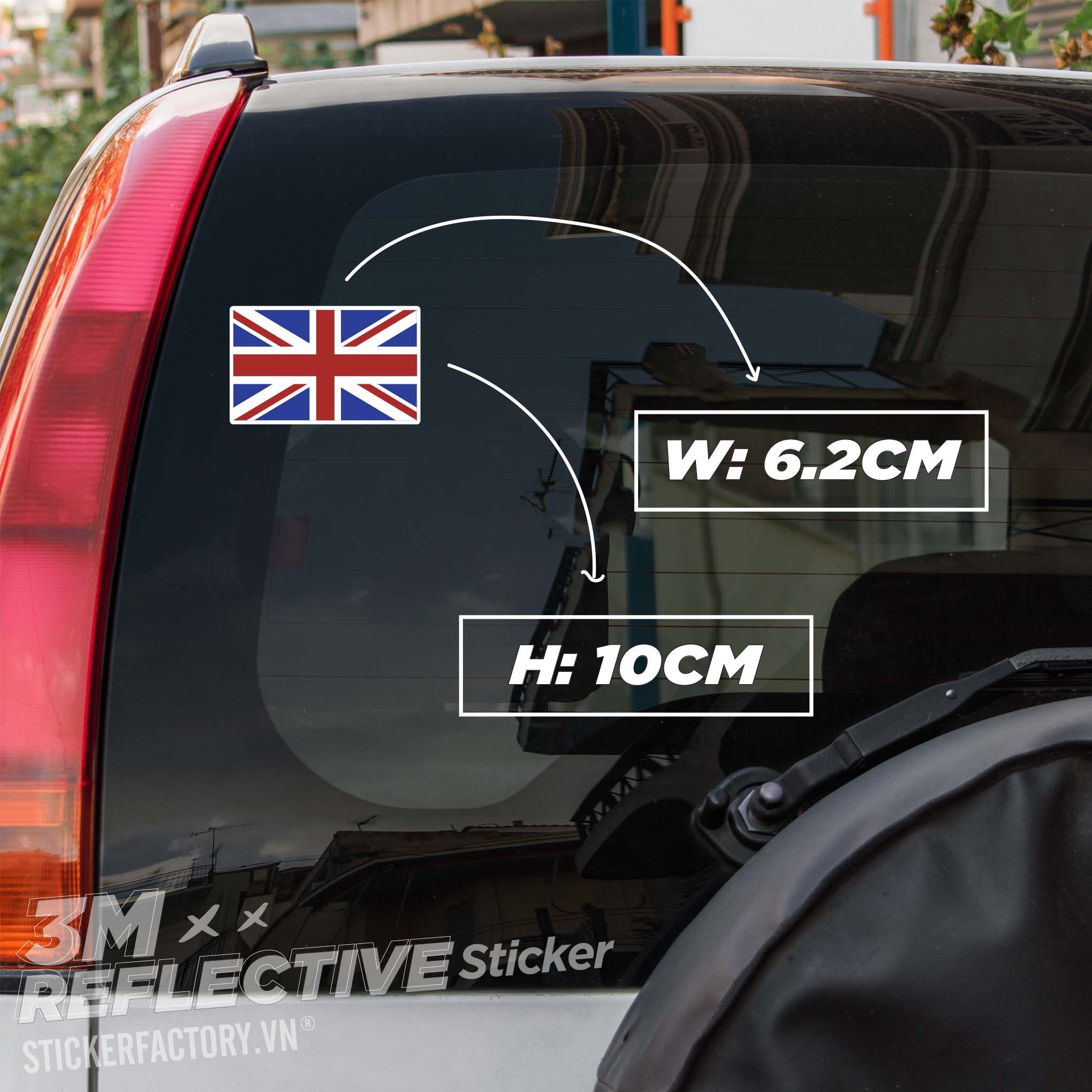 ENGLAND FLAG 3M - Reflective Sticker Die-cut