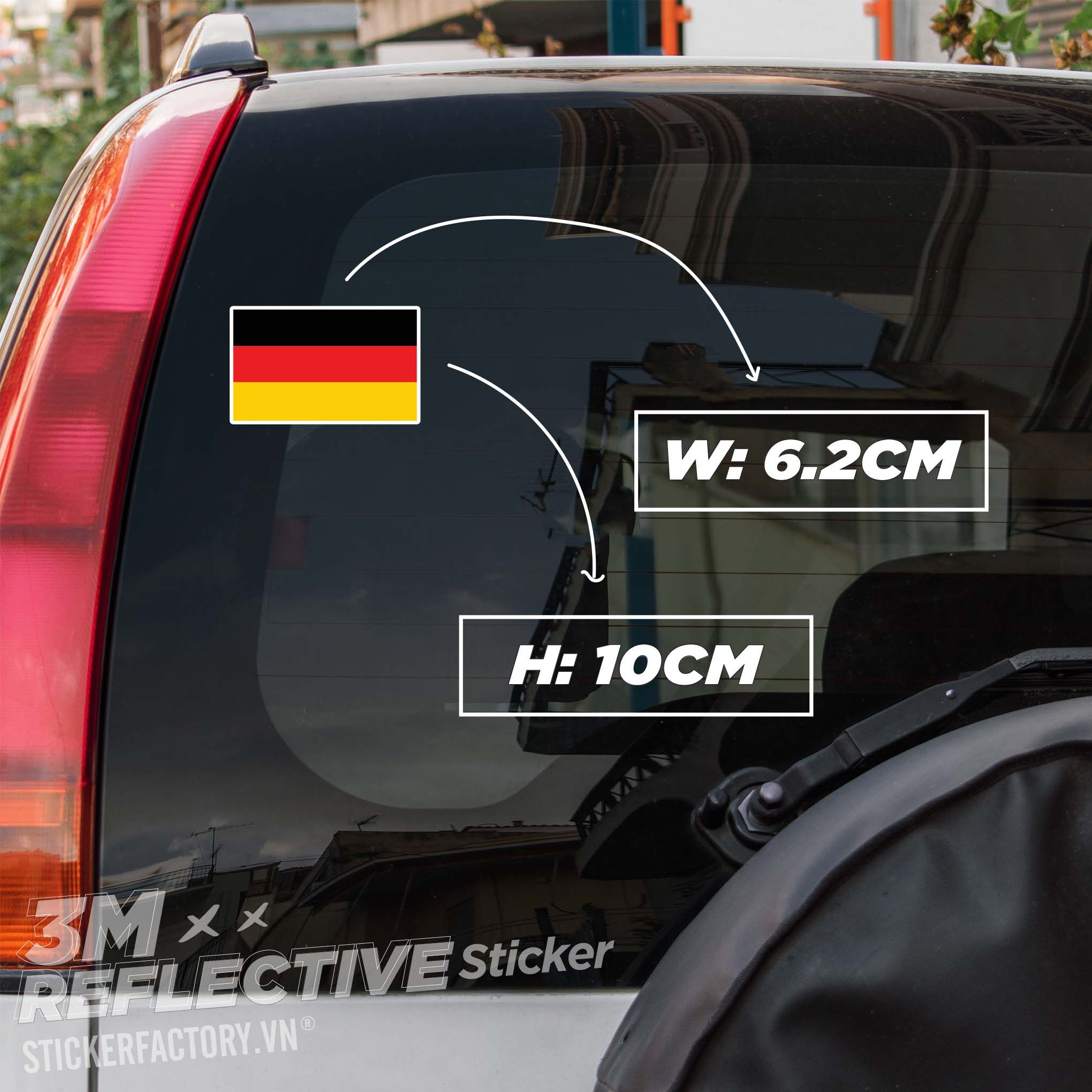 GERMANY FLAG 3M - Reflective Sticker Die-cut