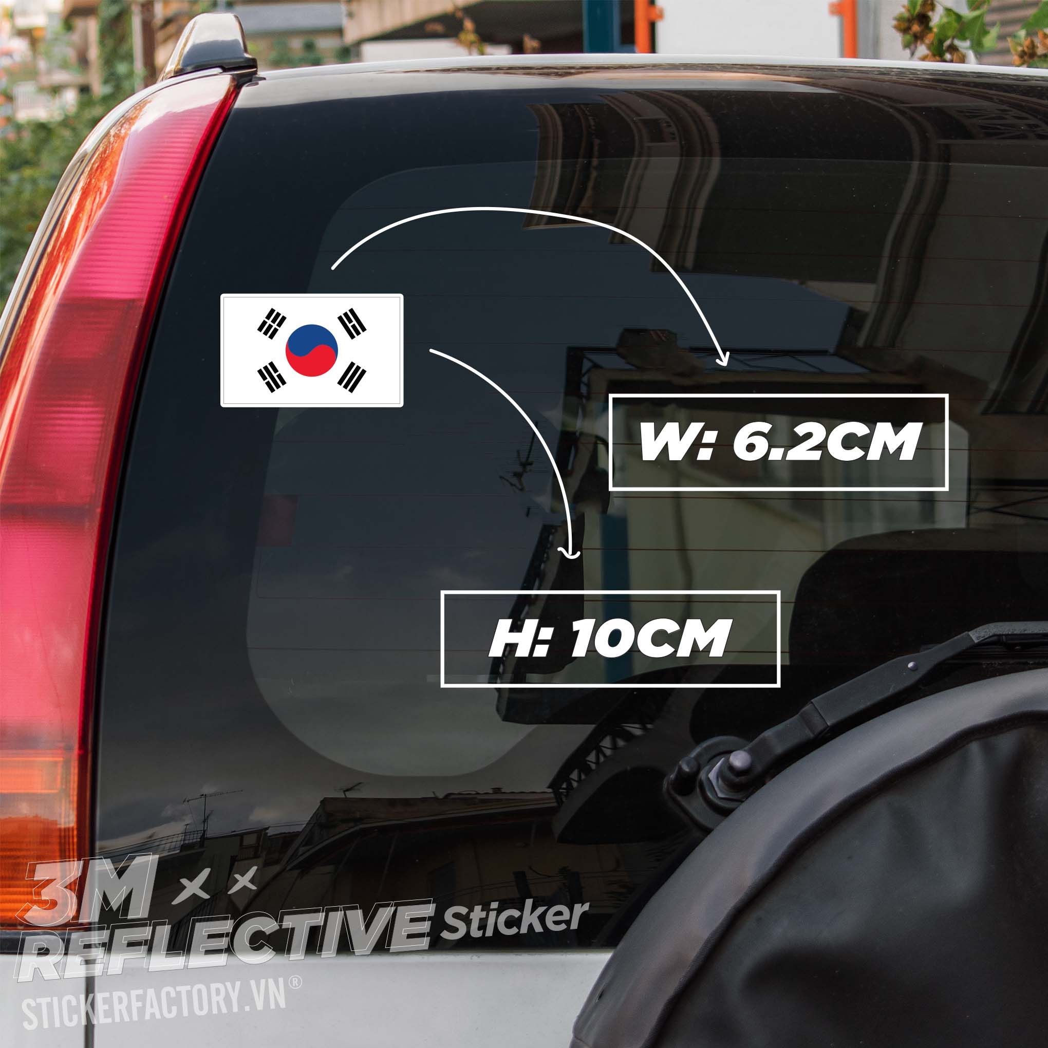 KOREAN FLAG 3M - Reflective Sticker Die-cut