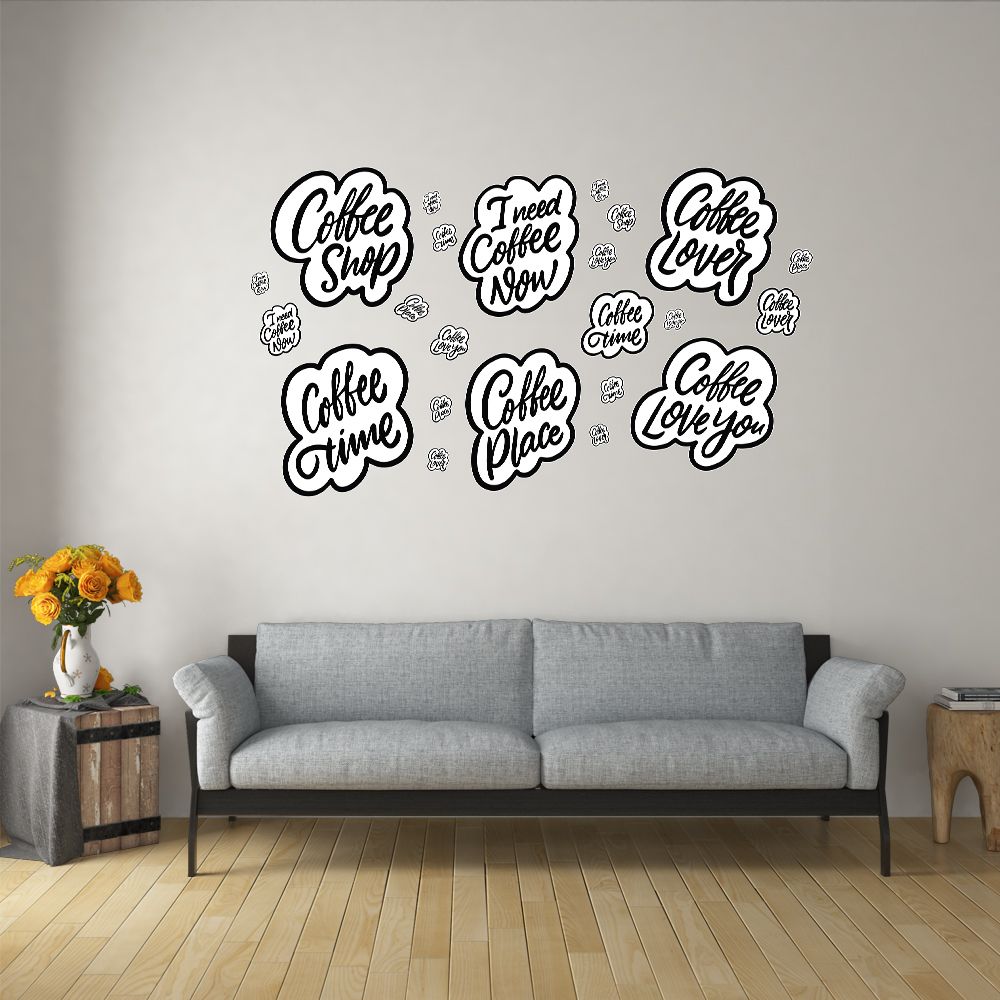 COFFEE PHRASES - Decoration Sticker