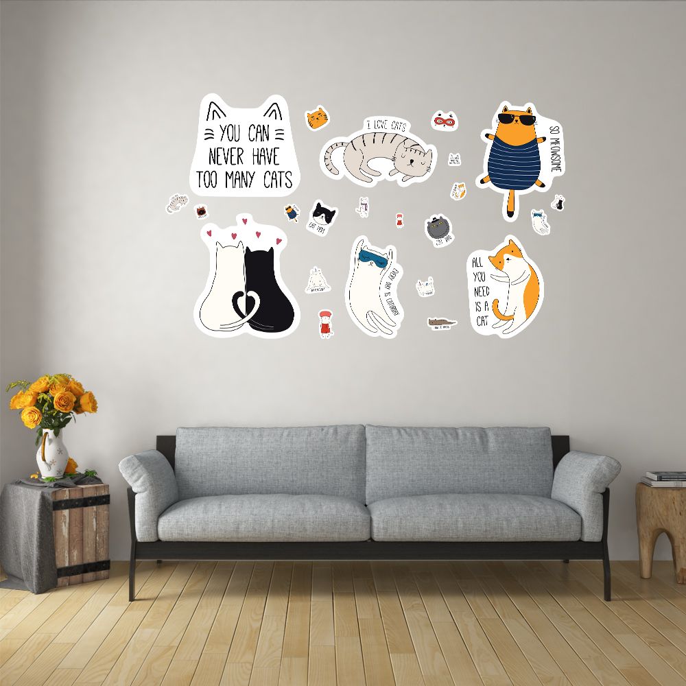 I LOVE CATS - Decoration Sticker