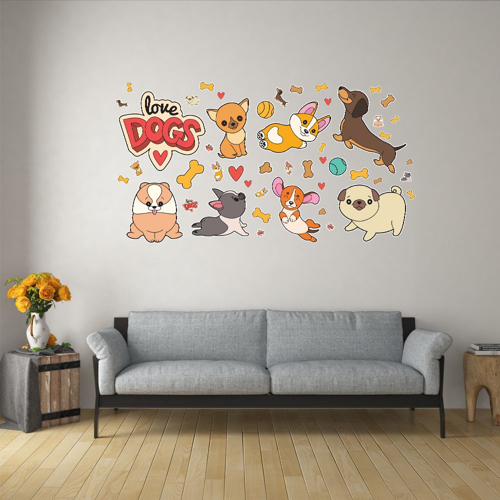 I LOVE DOGS - Decoration Sticker