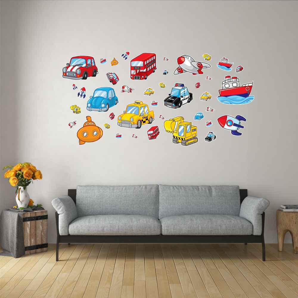 CARTOON TRANSPORT - Decoration Sticker