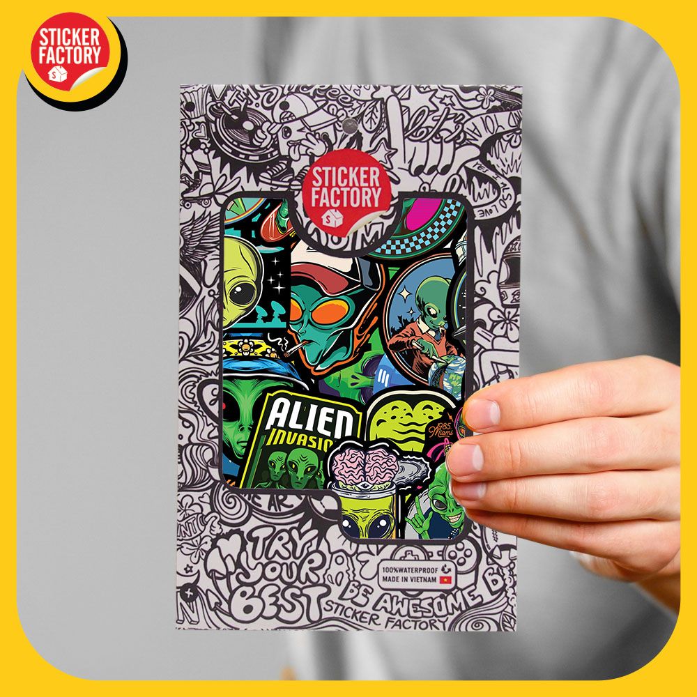 Aliens - Set 30 sticker hình dán