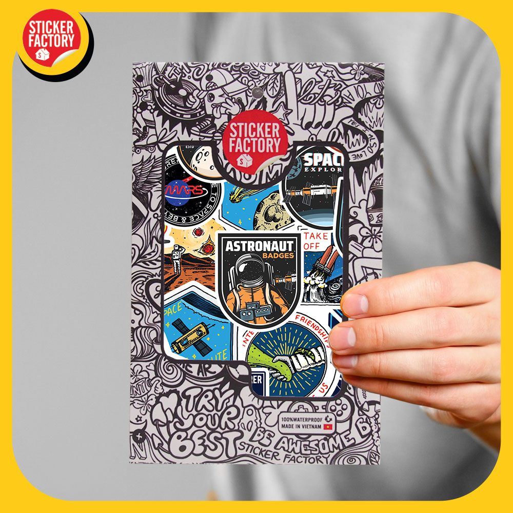 Astronaut Badges - Set 30 sticker hình dán