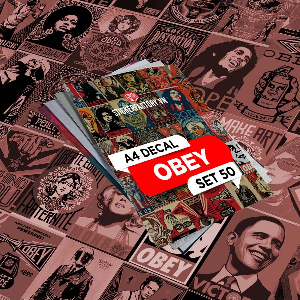 OBEY - Set 50 Poster A4 dán tường trang trí