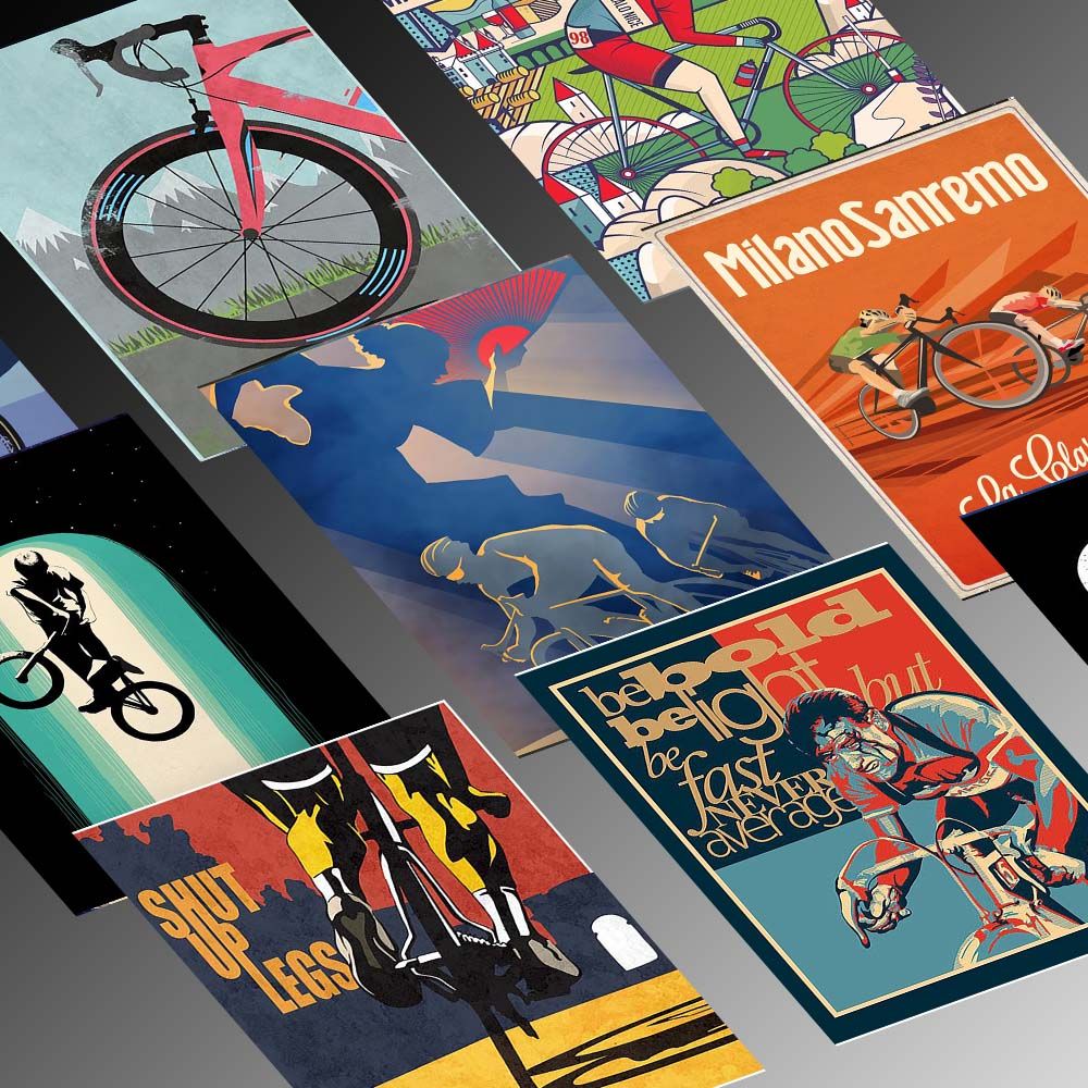 BICYCLE - Set 50 Poster A4 dán tường trang trí