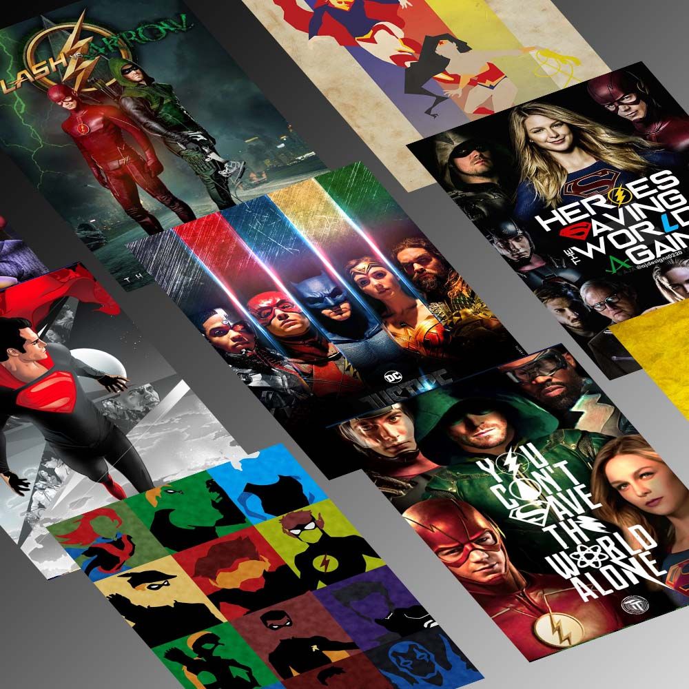 DC COMICS - Set 50 Poster A4 dán tường trang trí