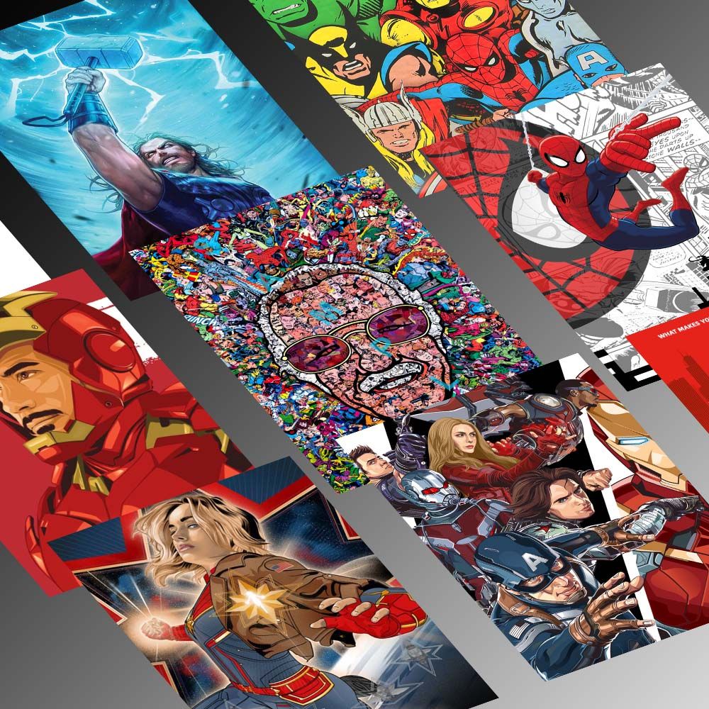 MARVEL AVENGER - Set 50 Poster A4 dán tường trang trí