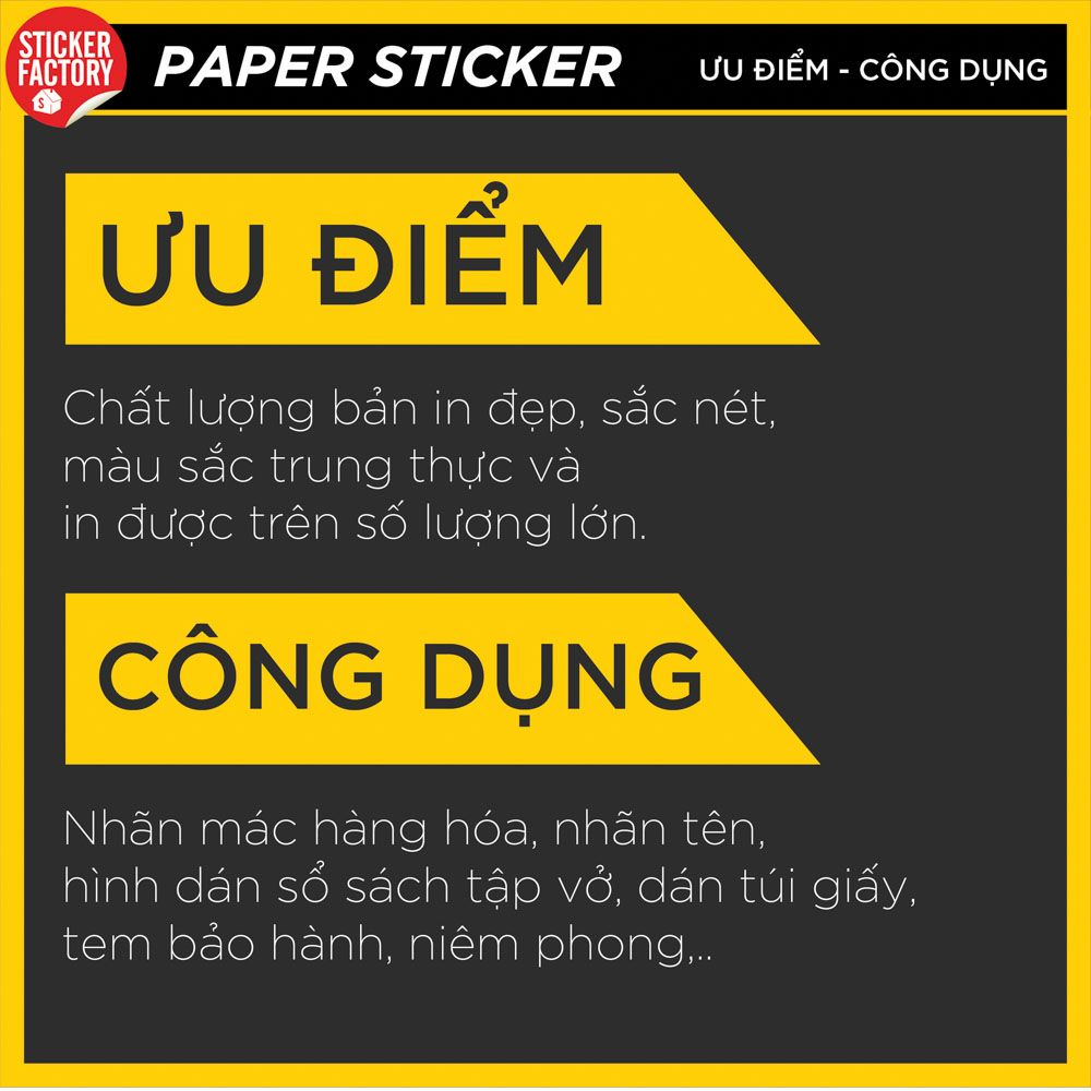 Sticker giấy bế theo viền in theo yêu cầu