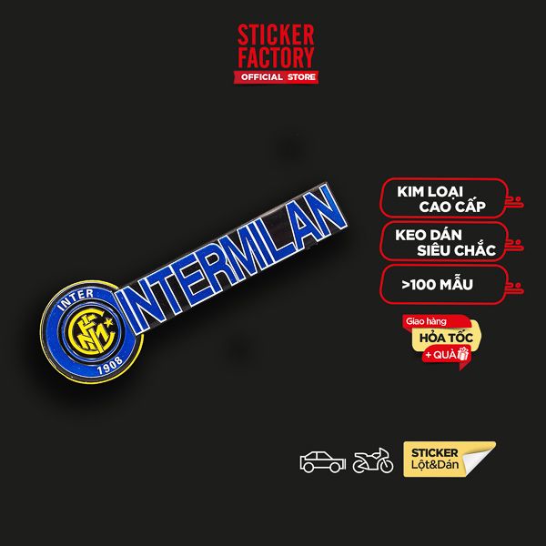 Sticker hình dán metal CLB Bóng đá - Inter Milan