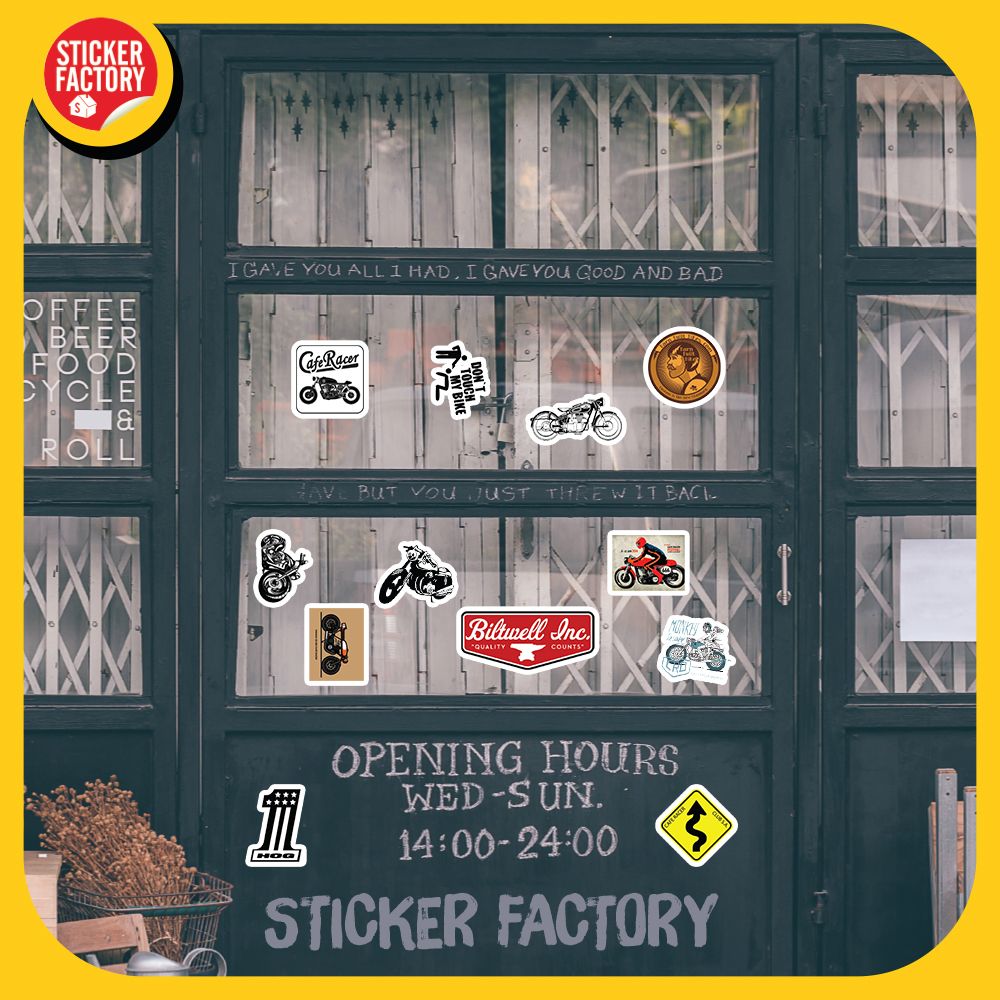 Cafe Racer - Set 100 sticker hình dán