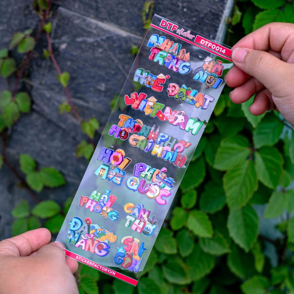 DTF0014 Sticker UV DTF nổi 3D không nền