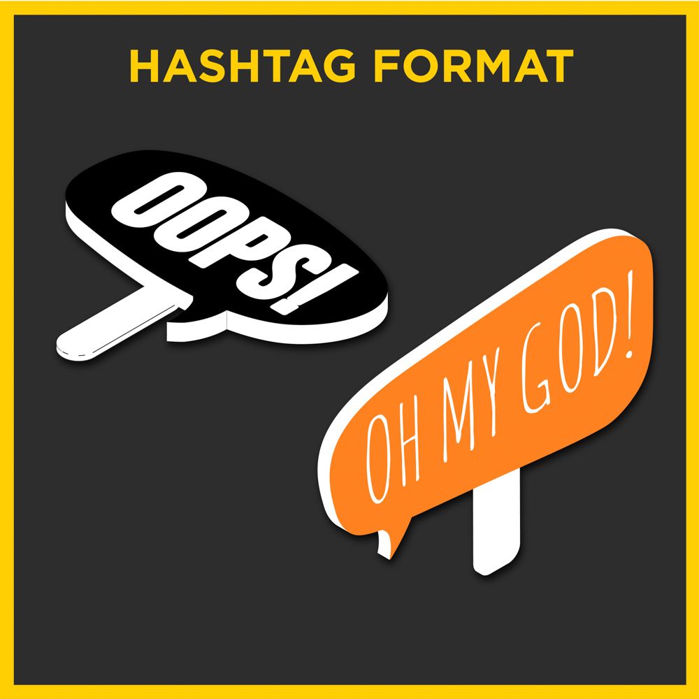 In và cán Format theo yêu cầu / Hashtag cầm tay