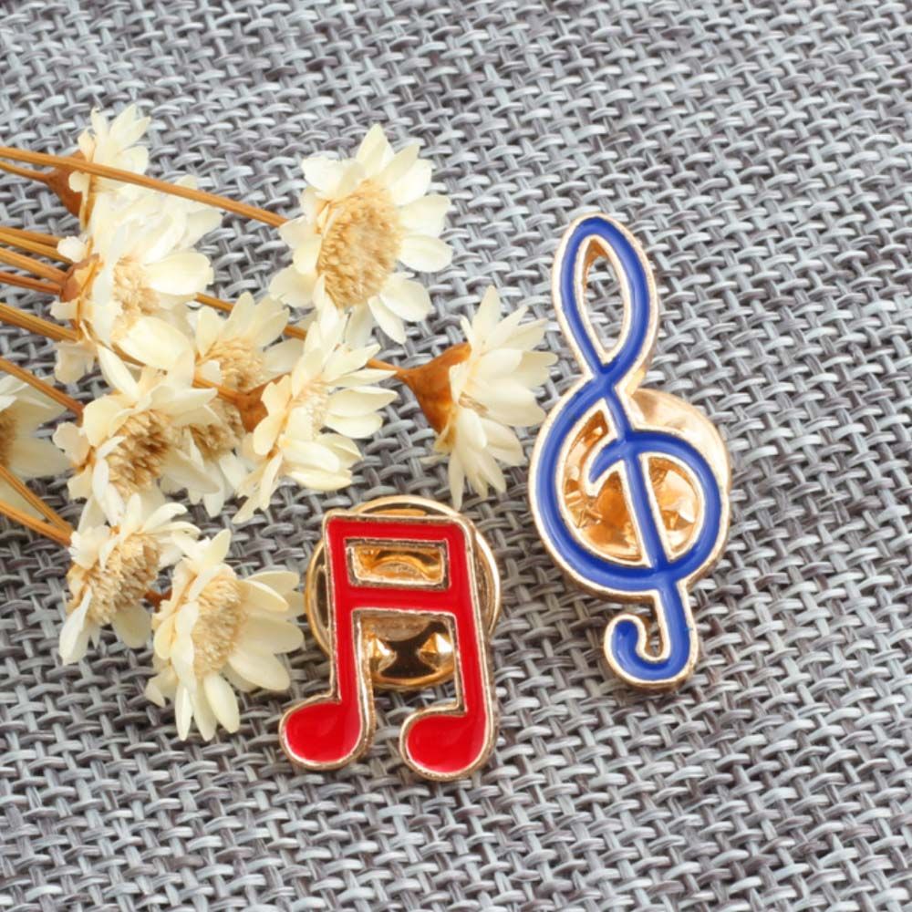 Nốt móc đôi Music 1.1x1.5cm - Pin sticker ghim cài áo