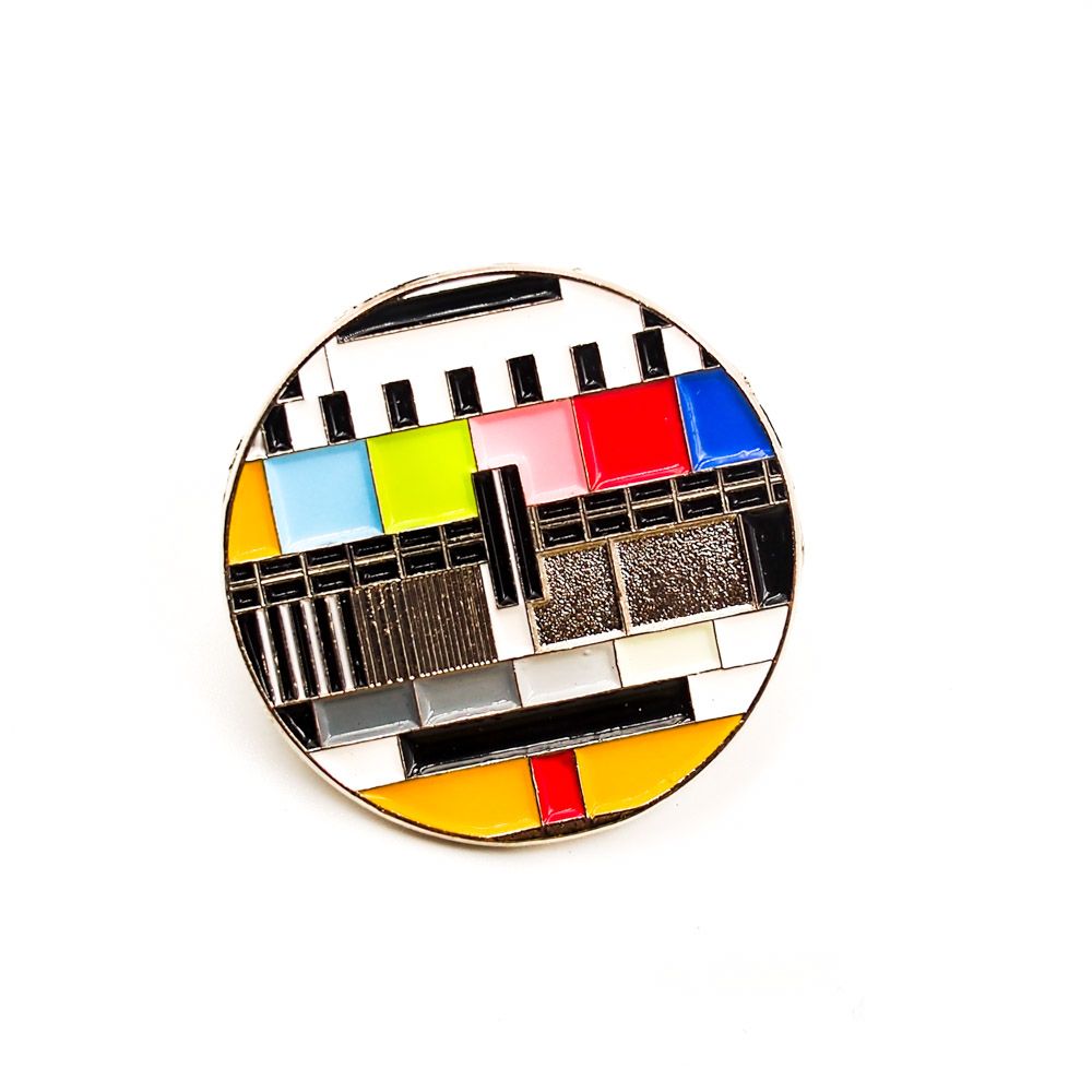 Tivi mất tín hiệu No Signal 2.8cm - Pin sticker ghim cài áo