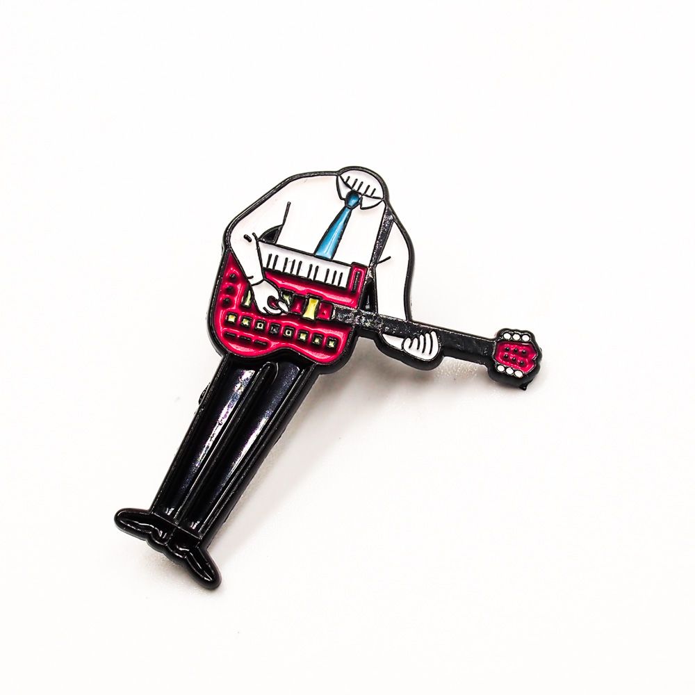 Người cầm đàn 3x2.2cm - Pin sticker ghim cài áo