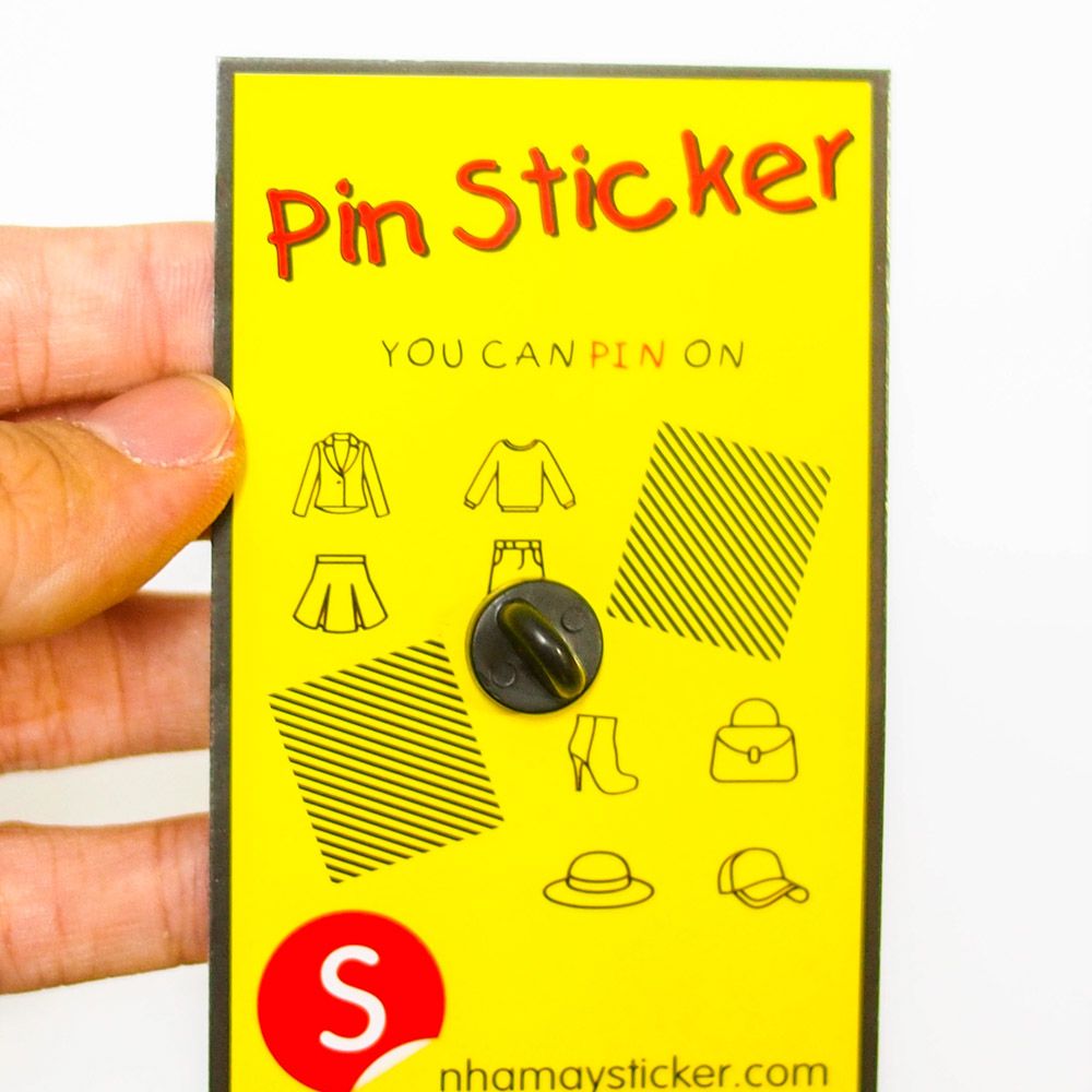 Lều lửa đỏ - Pin sticker ghim cài áo