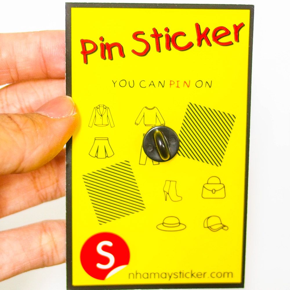 Lều xanh - Pin sticker ghim cài áo