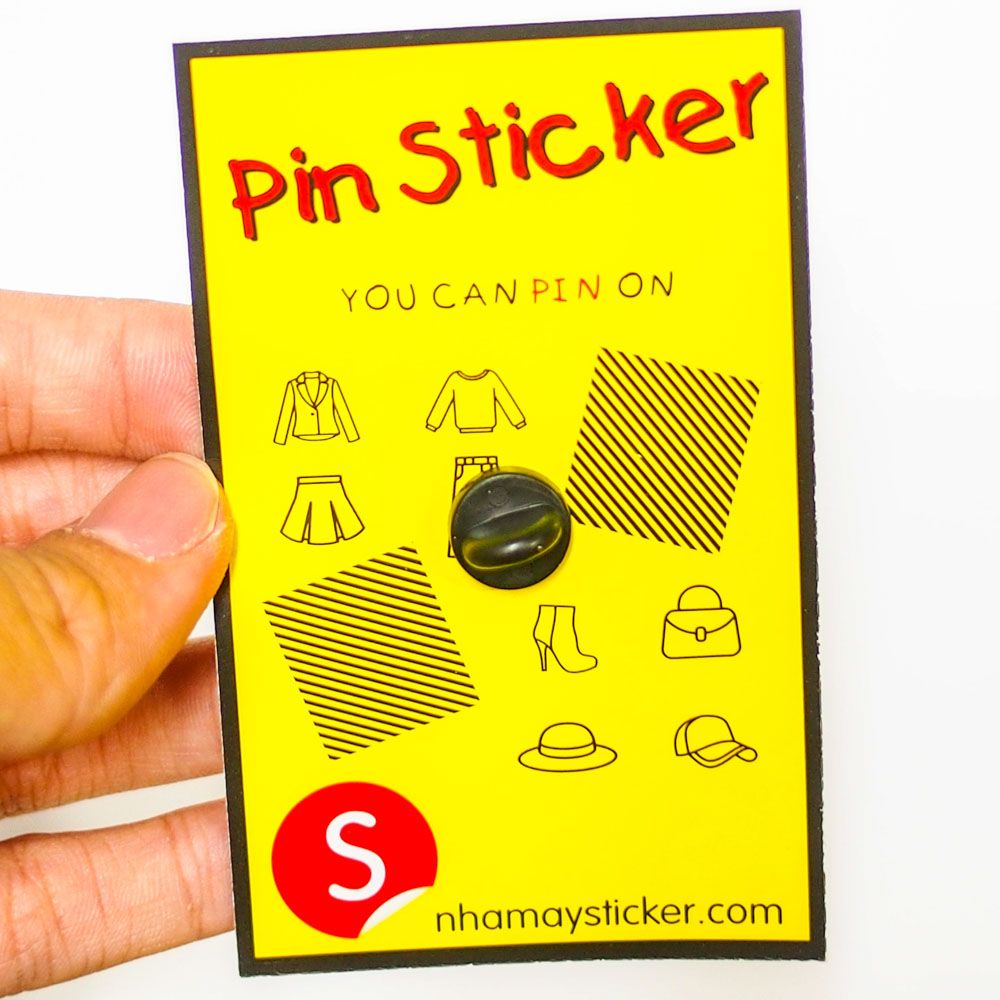 Police hồng - Pin sticker ghim cài áo