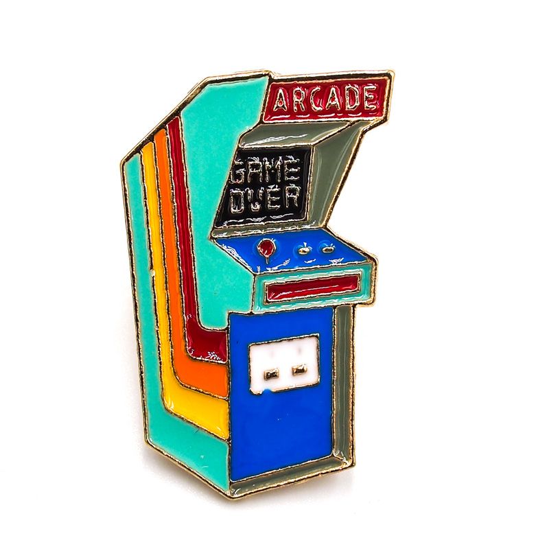 Máy game thùng ARCADE 2x3.5cm - Pin sticker ghim cài áo