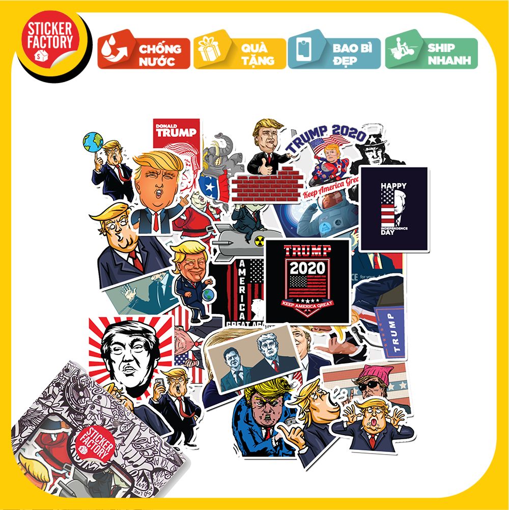 Donald Trump - Set 30 sticker hình dán