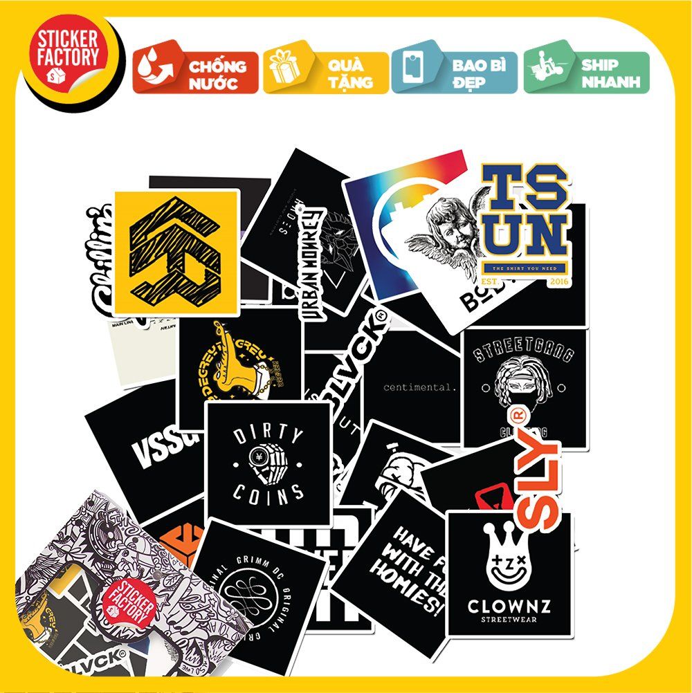 Local Brand Vietnam - Set 30 sticker hình dán