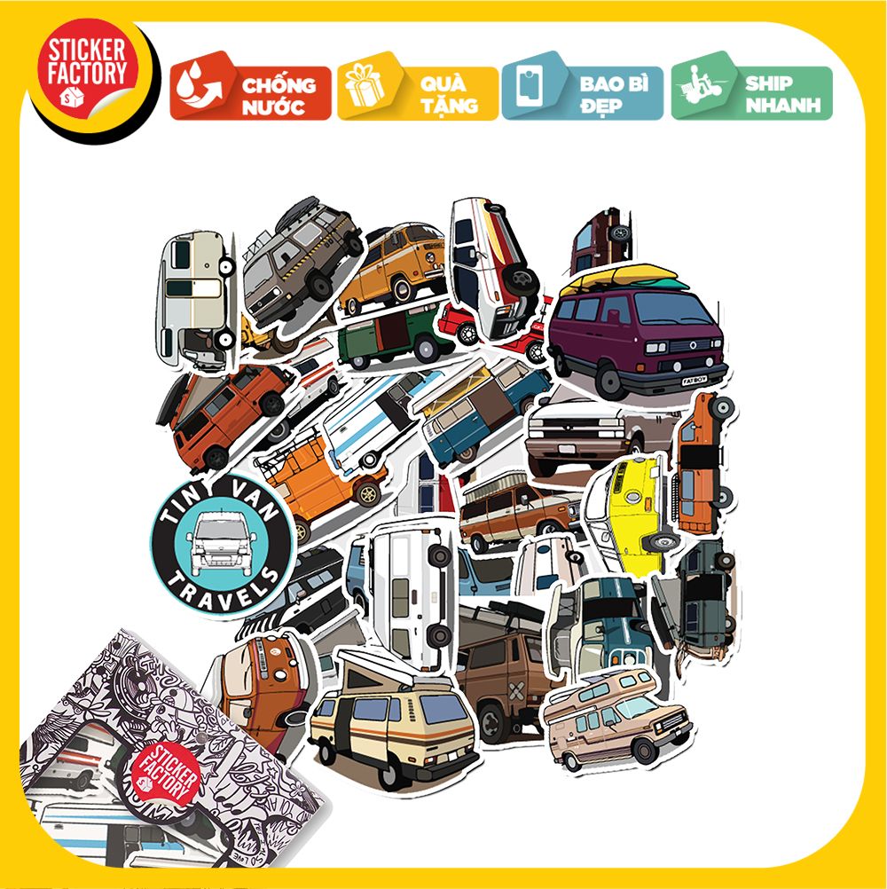 Vans Travel - Set 30 sticker hình dán