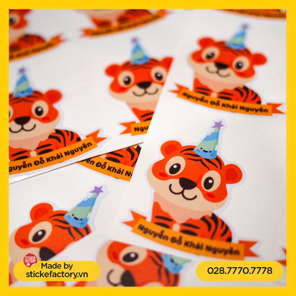 Sticker Vinyl cắt bế theo viền