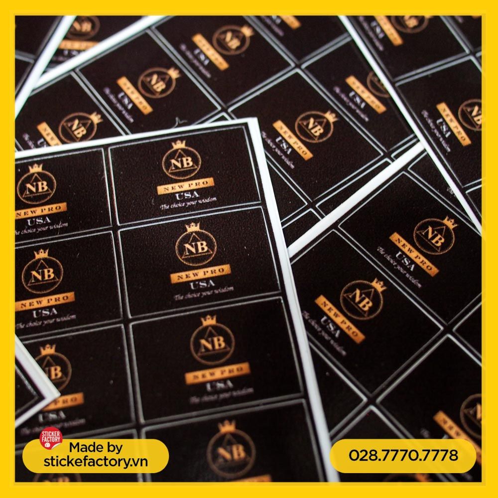 Sticker Vinyl hình chữ nhật