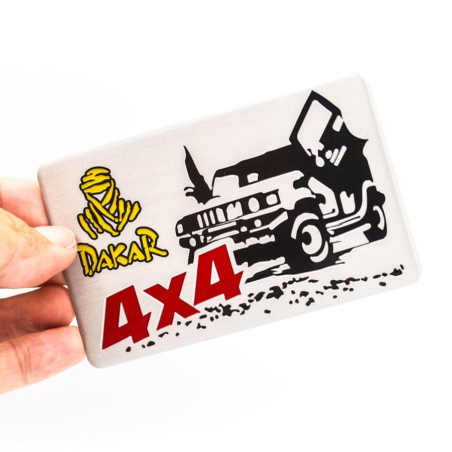 Sticker hình dán metal thẻ Dakar 4x4