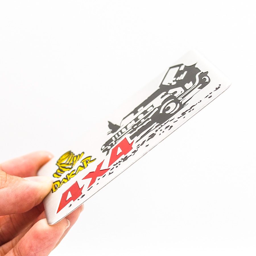 Sticker hình dán metal thẻ Dakar 4x4