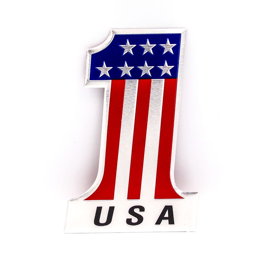 Sticker hình dán metal số 1 cờ Mỹ USA