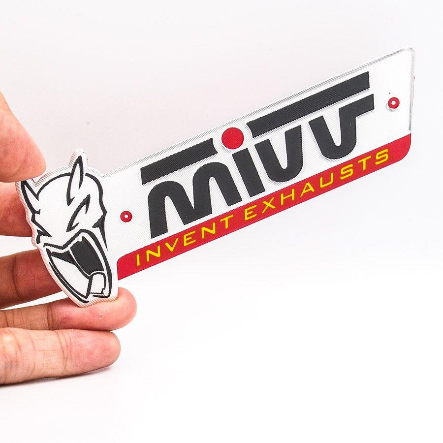 Set 2 miếng Sticker hình dán metal dán bô xe - Mivv Exhaust