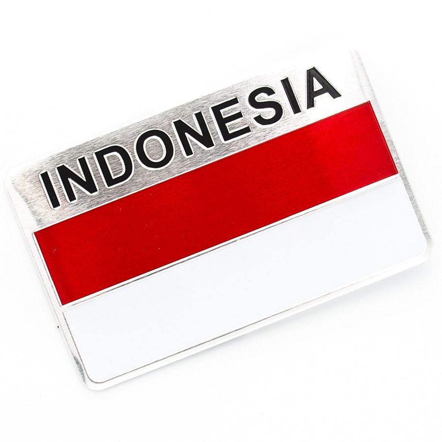 Sticker hình dán metal cờ Indonesia - Miếng lẻ
