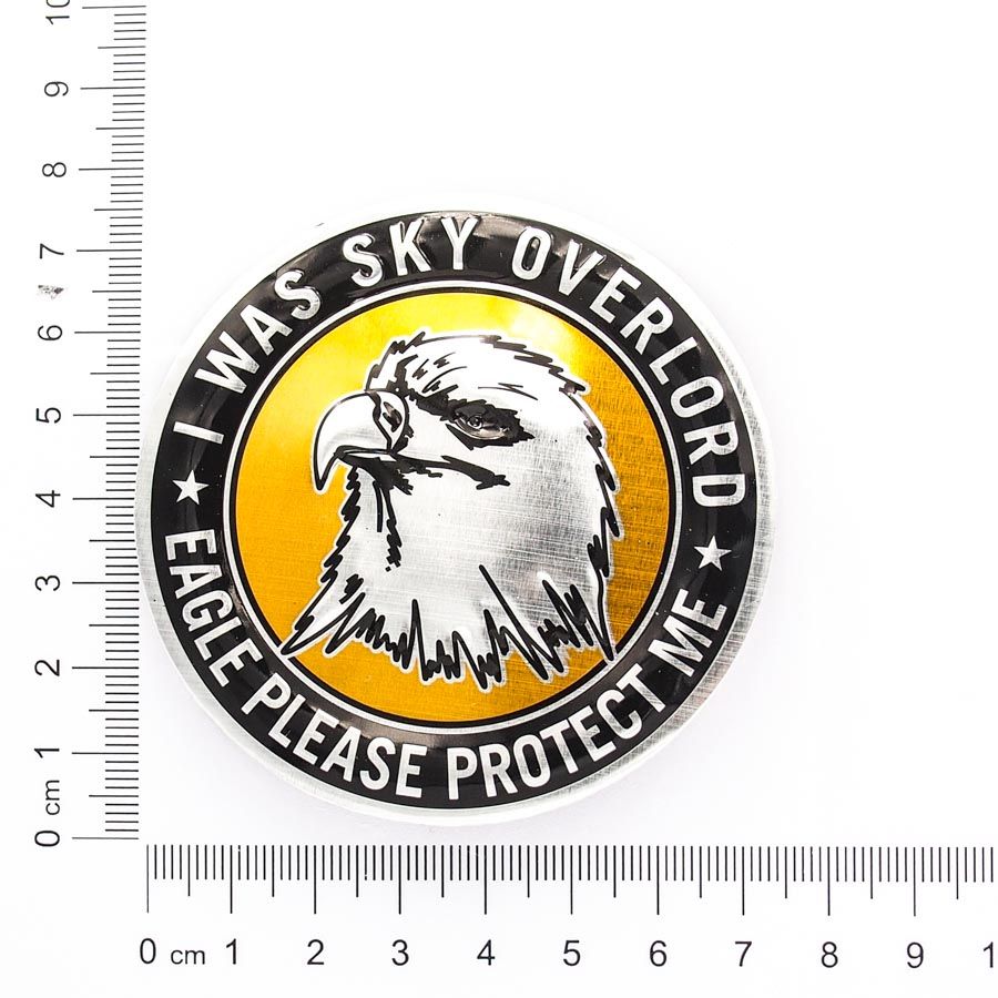 Sticker hình dán metal Eagle Round