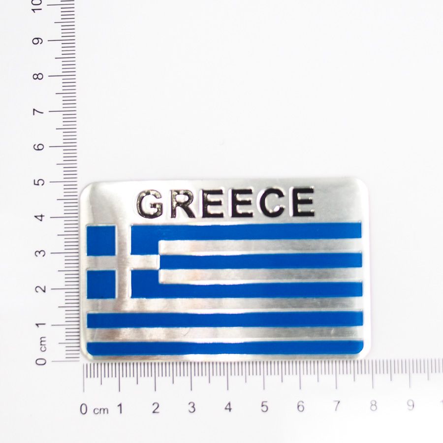 Sticker hình dán metal cờ Hy Lạp Greece - Miếng lẻ