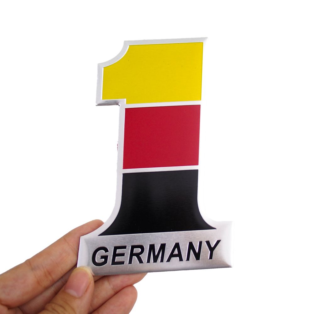 Sticker hình dán metal số 1 cờ Đức Germany